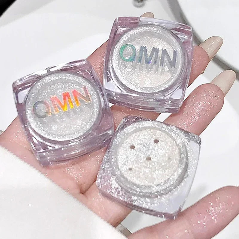 Glitter Shimmer Highlighter Powder Pearlescent High Gloss Makeup Powder Face and Body Brighten Sequins Natural Contour Cosmetic