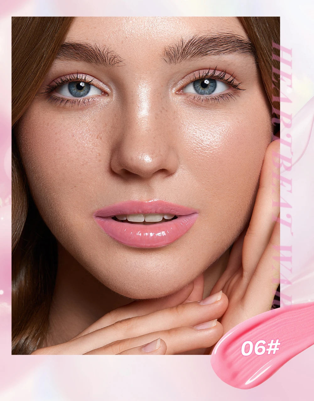 Pearlescent Pink Glitter Lip Oil Lustrous Color Changing Lip Gloss Moisturizing Makeup Lip Balm Mirror Glass Lip Glaze Cosmetics