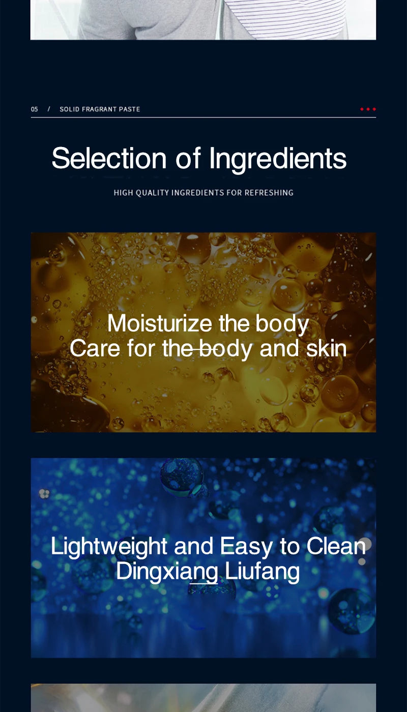 Fanzhen Men's Solid Cologne - Light and Fresh Scent, All-Over Use, Portable Stick for On-the-Go Convenience