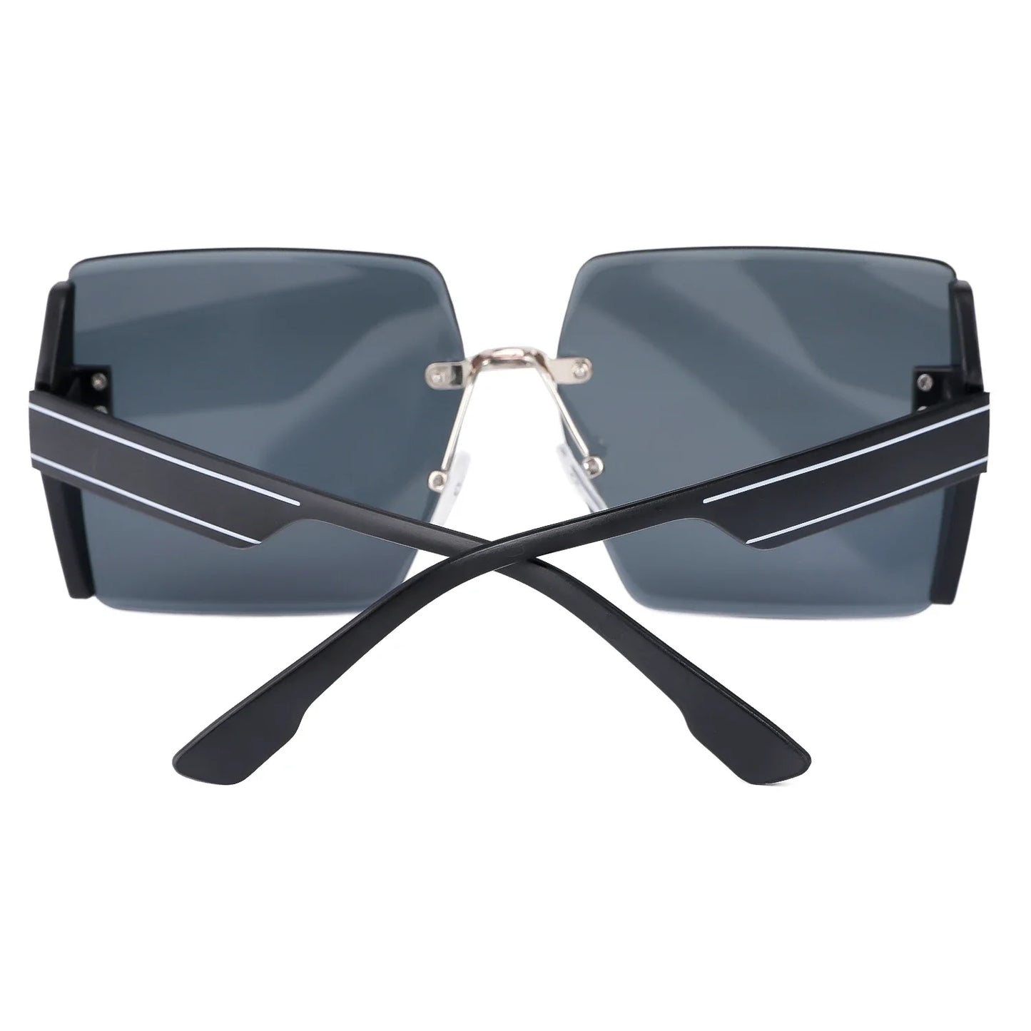 Women's Sun Glasses Vintage Square Sunglasses Woman Classic Retro Gradient Mirror Frameless Sun Glasses Female Fashion