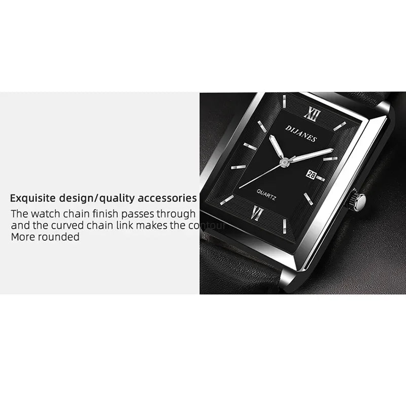 2023 Top Brand Luxury Watches for Men Fashion Quartz Wristwatch Square Gold Man Business Clock Mens Watches Relogio Masculino