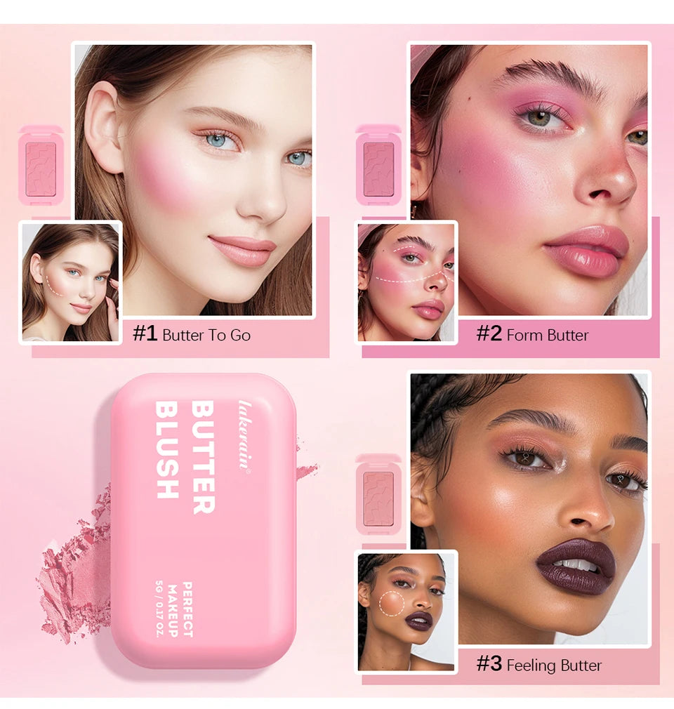 Bronzer Butter Bronzer for Dark Complexions Contour Palette with Matte Brown Shades for Nose Cheek and Profile Natural Nude Make