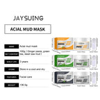 Face Cleansing Clay Mask Green Tea Turmeric Shrink Pore Blackhead Remover Exfoliating Moisturizing Oil Control Dead Sea Mud Mask