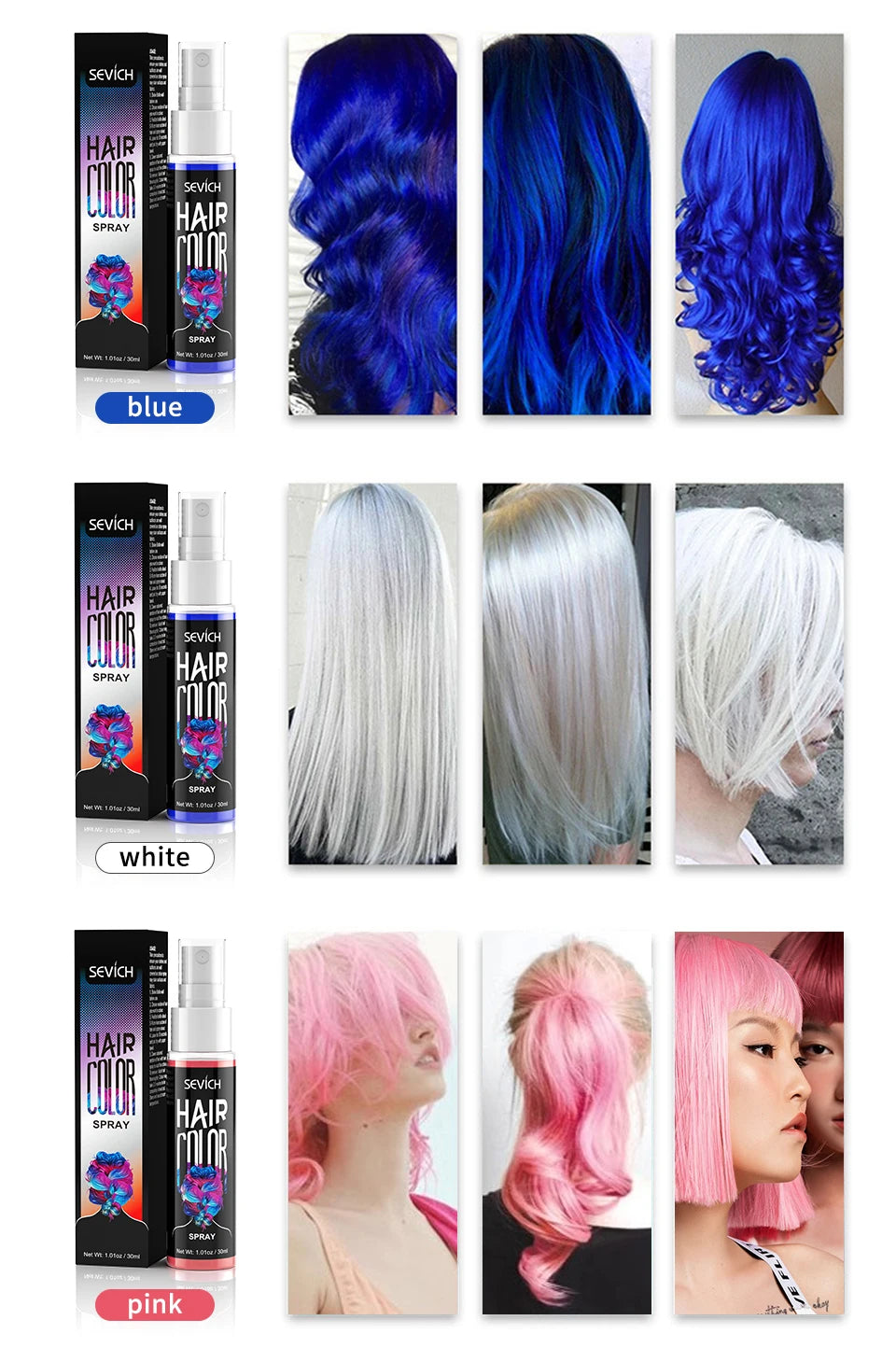 Hair Color Spray Hairs Dyed Hair Colour Styling Product Long Lasting Dye for Hair Beards Coloring Temporary Hair Colour Cream