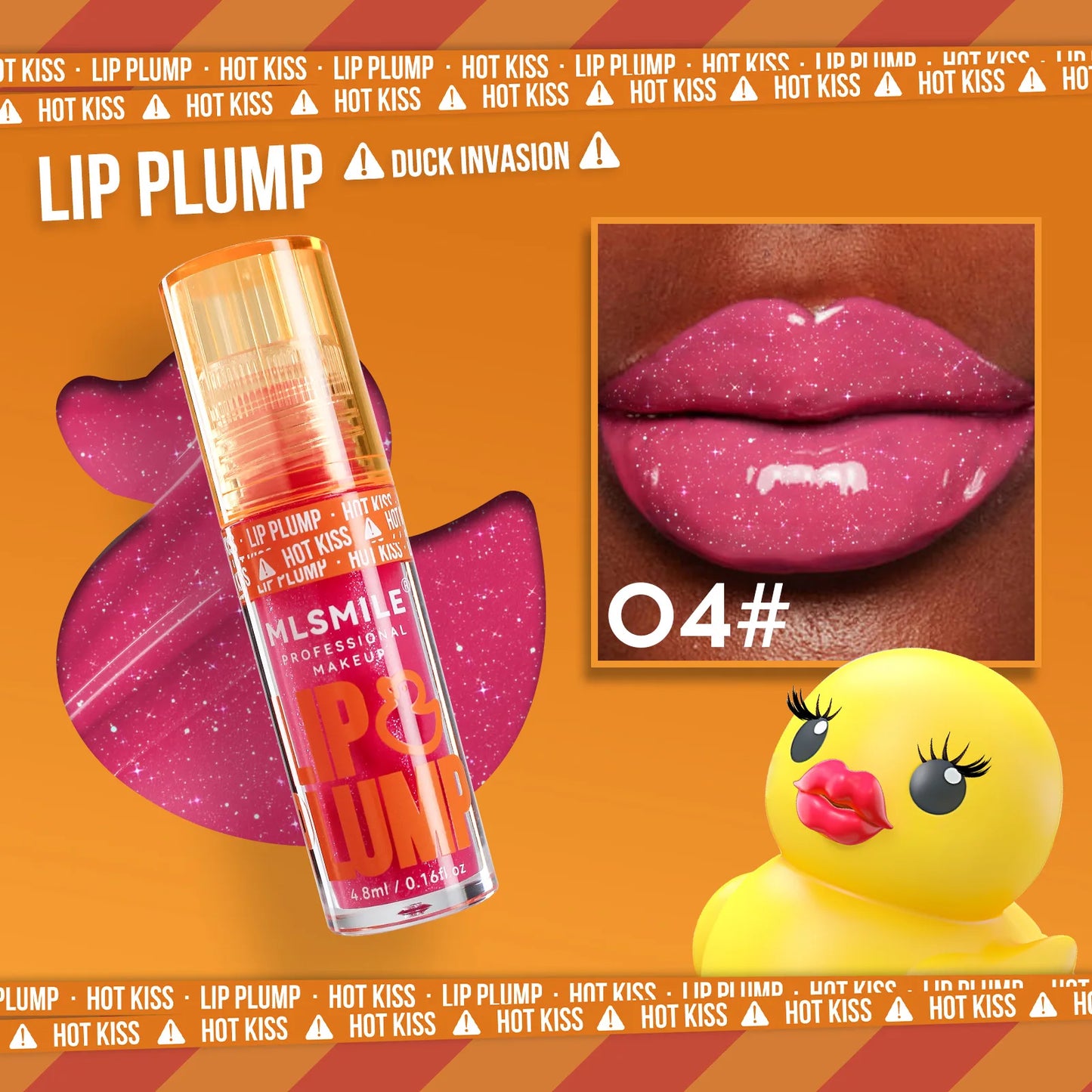 Mirror Like Lip Gloss Plumping Oil Transparent Hydrating Glaze Cute Duck Design Pouty Lips Liquid Stick Shiny Finish