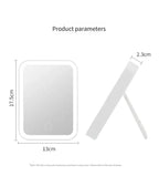 Makeup Mirror USB Rechargeable Portable Compact LED Vanity Mirror with Touch Screen Dimming Makeup Mirror