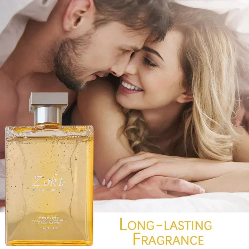 300ml White Perfumed Body Wash Refreshing, Moisturizing,Long-lasting Fragrance Body Brightening Niacinamide Cleansing Shower Gel