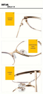Cat Eye Color Block Frame Clear Lens Glasses Fashion Computer Glasses Optical Spectacles For Women