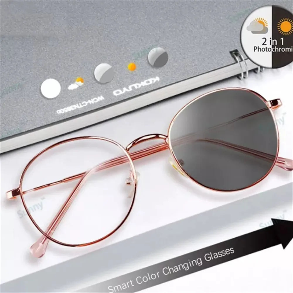 Photochromic Sun Glasses Women Blue Light Glasses 2 In 1 Sun Glasses UV400 Sunglasses for Women