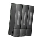 Three Chamber Wall-Mounted Dispenser for Shampoo and Conditioner in Bathrooms