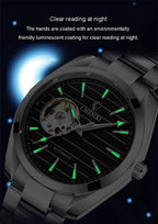 Luxury Fashion Mechanical Automatic Wristwatches For Men High Quality Stainless Steel Waterproof Luminous Mens Watch