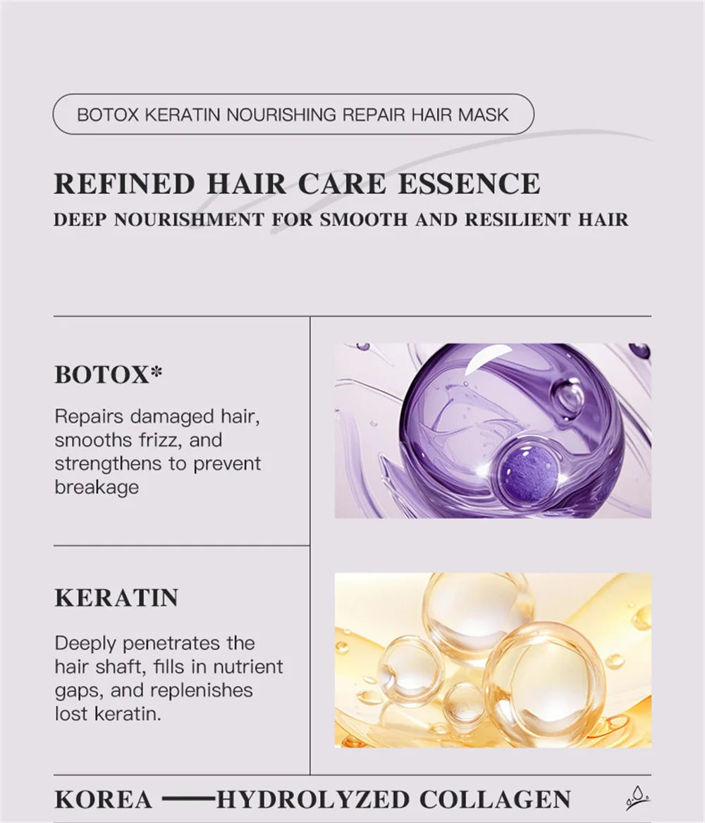 Magical Keratin Hair Mask 5 Seconds Repair Damaged Frizzy Hair Soft Smooth Shiny Nutrition Deep Moisturize Nourishing Hair Care