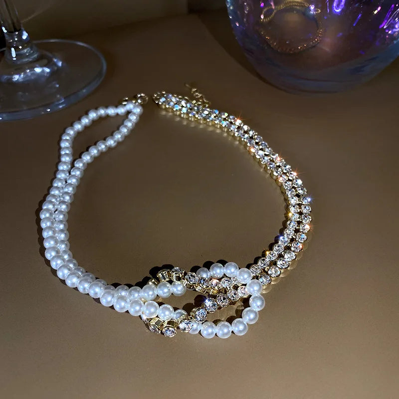 Fashion Elegant Charm Necklaces For Women Simple Shiny Bling Clavicle Chain Vintage Dainty Wedding Beach Personality Jewelry