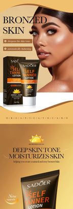 SADOER Body Self Tanners & Bronzer，Summer beach tanning cream darkening lotion，Facial Self Tanners & Bronzers lasting