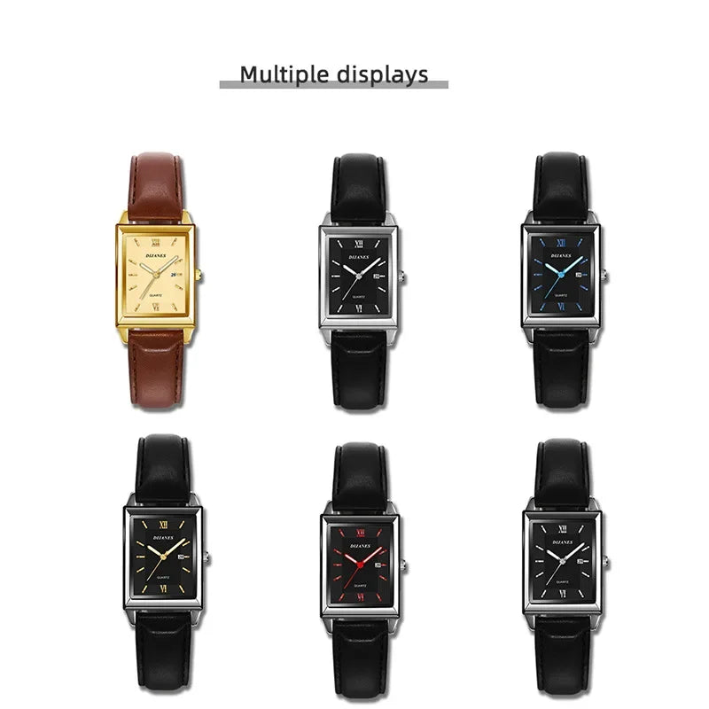 2023 Top Brand Luxury Watches for Men Fashion Quartz Wristwatch Square Gold Man Business Clock Mens Watches Relogio Masculino