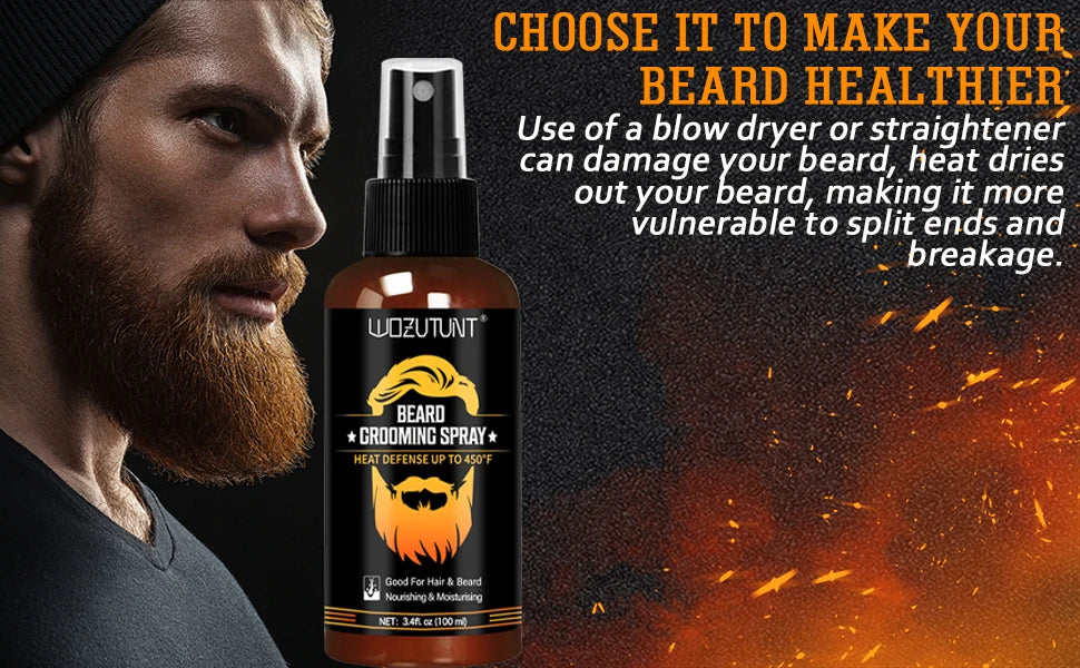Facial Hair Care Product for Men Moustache Moisturize Grooming Spray Beard Wash Whisker Nourish Oil Softening Styling Beard Balm