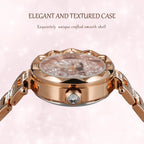 Luxury Brands Fashion 2025 New Women's Watches 3D Diamond Stainless Steel Skeleton Mechanical Clock Elegant Ladies Wedding Gift
