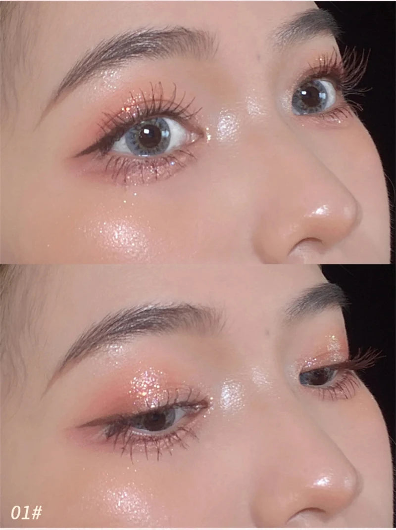 Waterproof Shiny Diamond Highlight Pen Eye Makeup Highlighter Long Lasting Pearl White Brighten Silkworm Shadow Liquid Highlight