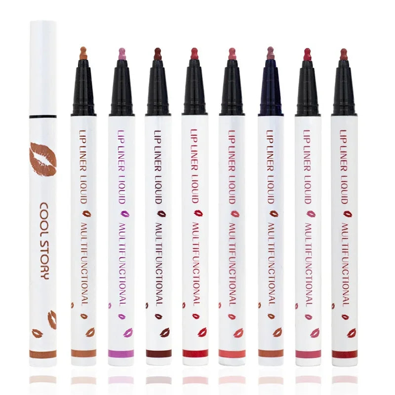 Liquid Lipliner Pencil Matte Soft Lip Liner Stick Long Lasting Lips Cosmetic Tools Quick Drying Smudge Proof Natural Lipstick