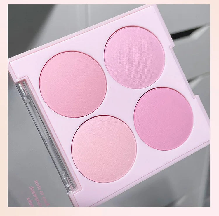4 Colors Blush Powder Face Makeup Set Mixed Sweet Warm Colors Matte Cheek Powder Facial Beauty Cosmetic Makeup Blush