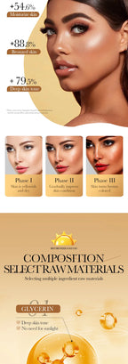 SADOER Body Self Tanners & Bronzer，Summer beach tanning cream darkening lotion，Facial Self Tanners & Bronzers lasting