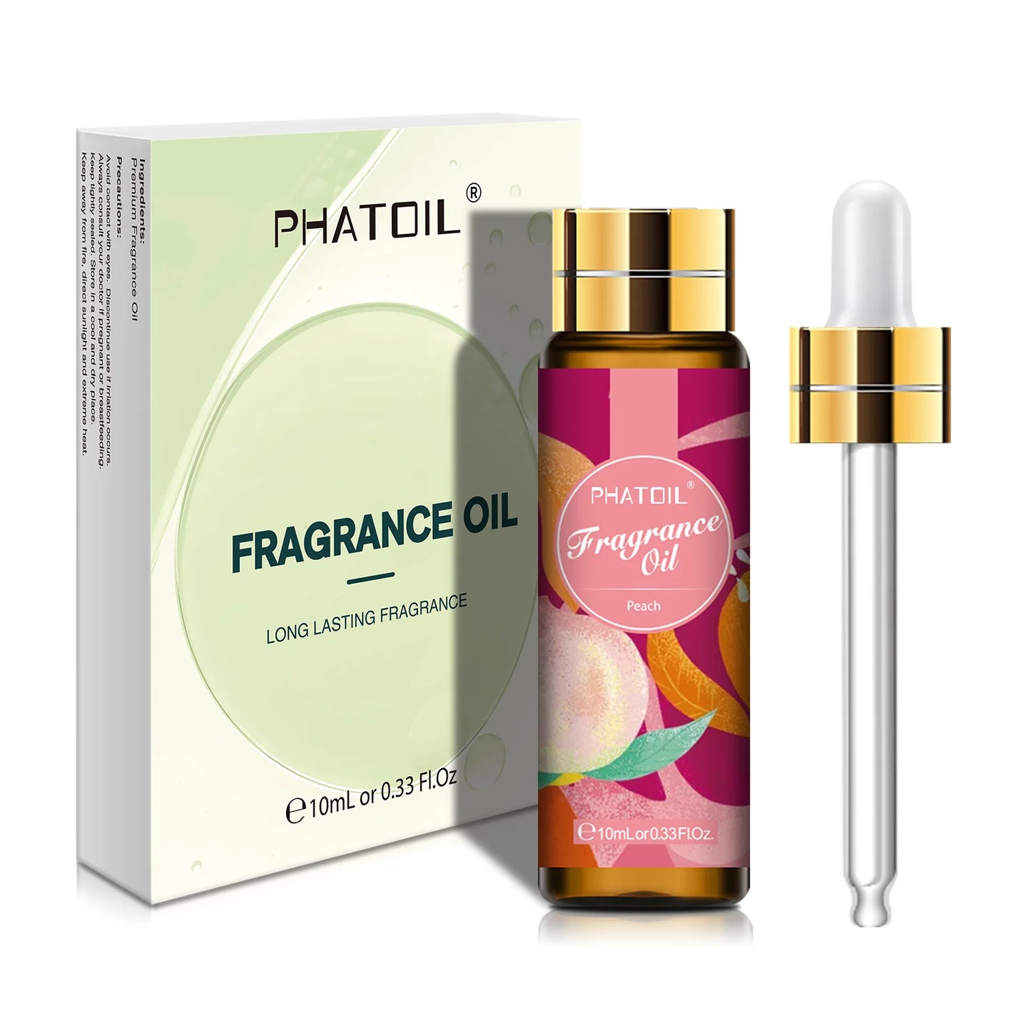 PHATOIL 44pcs/Set 10ml Perfume Fragrance Oil with Dropper Coffee Orange Peach Marigold Coconut  Sea Breeze Palmarosa Fresh Linen