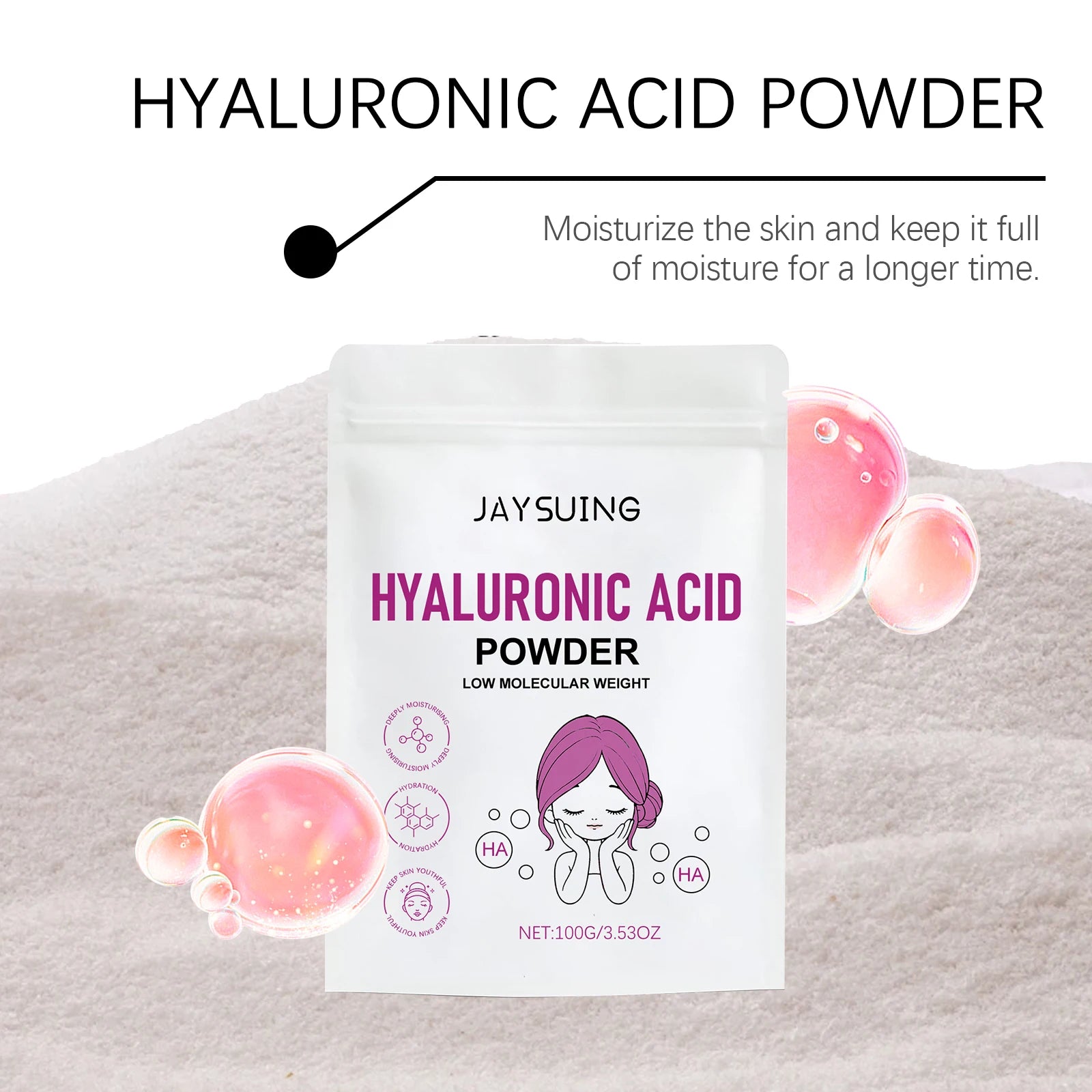 Hyaluronic Acid Face Mask Hydrating Glow Controlling Oil Smooth Skin Repair Pore Tightening Lifting Deep Cleansing Clay Mud Mask