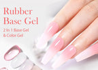 BORN PRETTY 15ml Milky Pink Rubber Base Gel Nail Polish Glitter Semi-Permanent Varnish Soak Off Self Leveling UV LED Polish