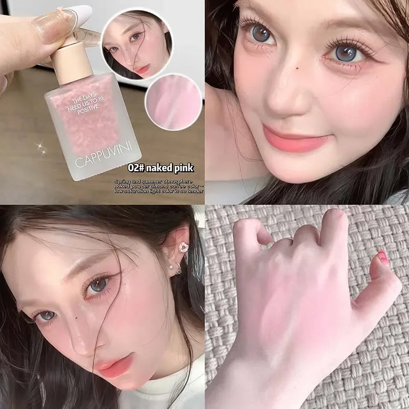 Liquid Blush Soft Velvet Matte Blusher Make Up Lightweight Cream Blush Makeup for Long-Lasting Cheek Tint Cream Rouge Cosmetics