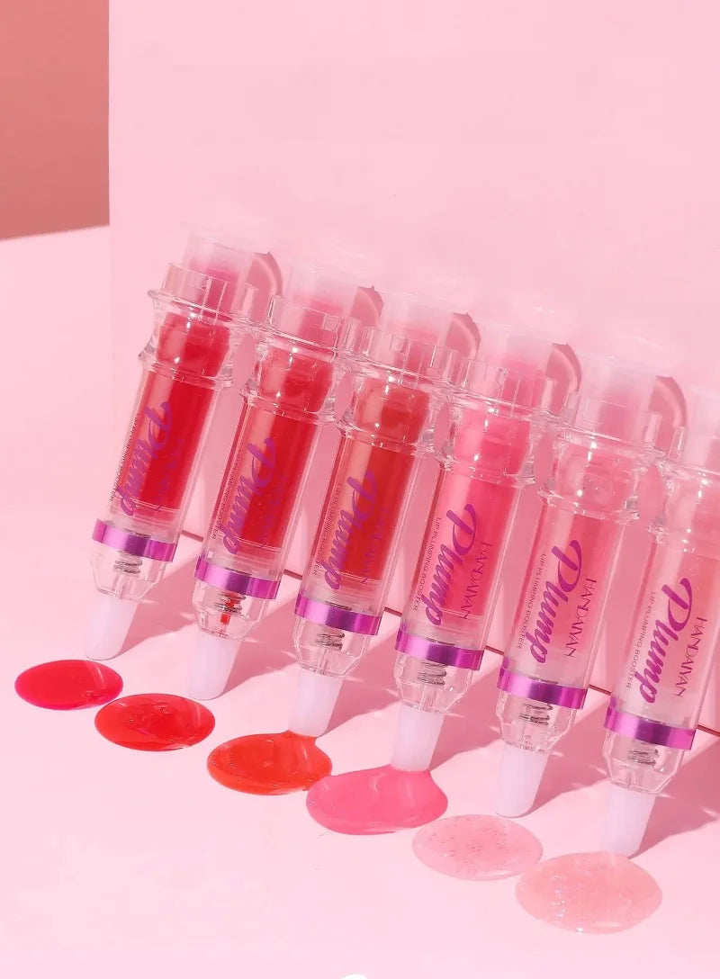 Lip Plumping Booster Lasting Sexy Plumper Glitter Red Nude Lipstick Liquid Waterproof Moisturize Oil Lipgloss Makeup Lip Care