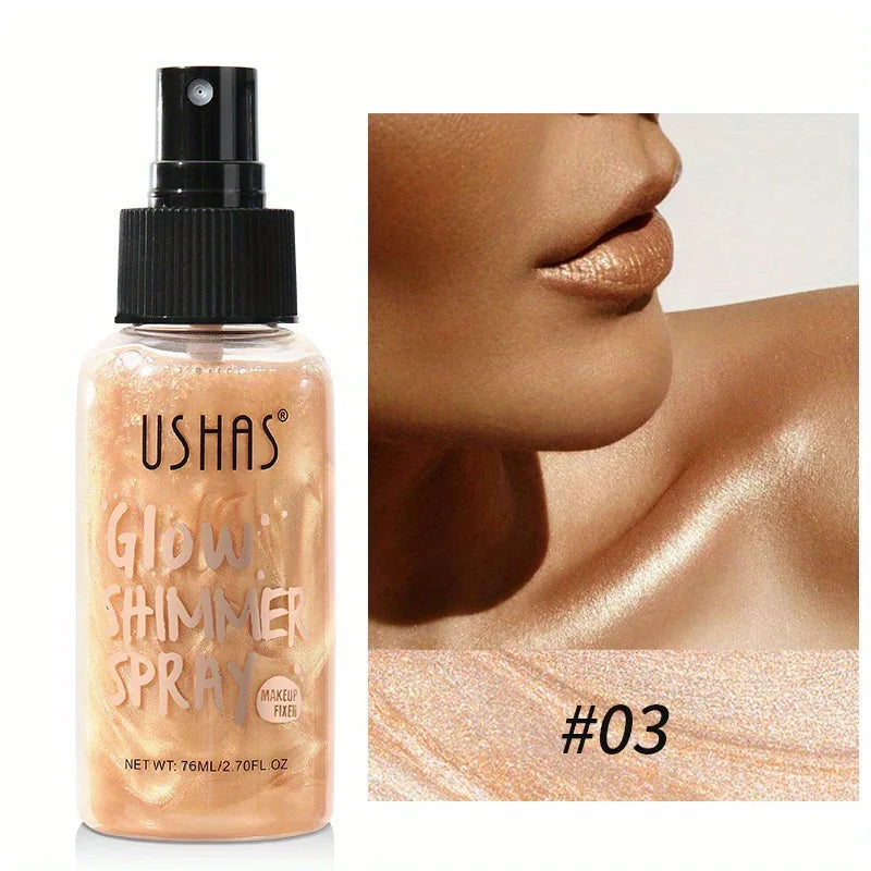 USHAS Liquid HighLighter Liquid Foundation Concealer Permanent Water and Oil Resistant Glitter naturally modifies skin tone