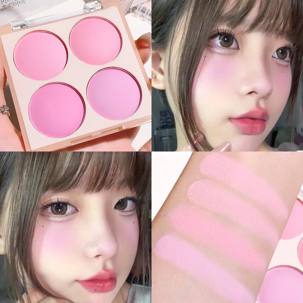Radiant Blush Palette Makeup – Soft Matte & Shimmer, Natural Glow for a Youthful Look