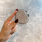 Makeup Mirror Luxury Diamond Portable Pocket Compact Mirror Women's Gifts Handheld Cosmetic Mirror with Magnification
