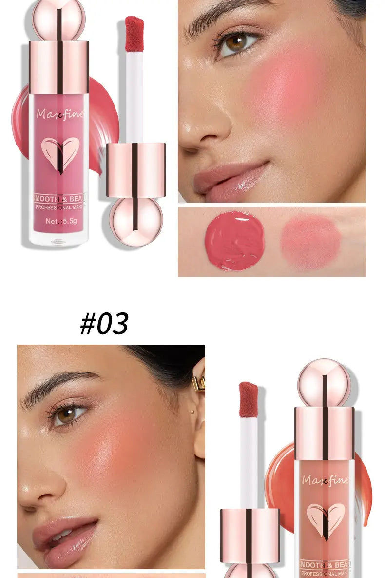 Smooth Blush Liquid Moisturizing Long Lasting Natural And Easy To Color Light And Not Heavy Easy To Apply Rosy Complexion Makeup