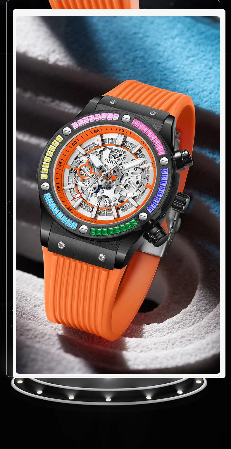 2025 Classic Luxury Watch for Menes  Multifunction Sports Waterproof Luminous Casual Clock ONOLA Men Mechanic Watches