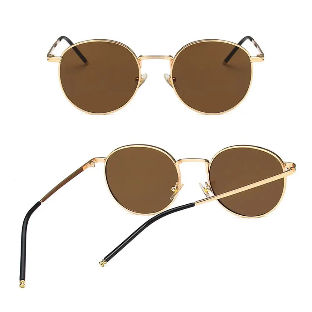 Fashion Women  Sunglases Round Sun Glasses New Metal Frame Eyewear Fishing Glasses UV400 Shades