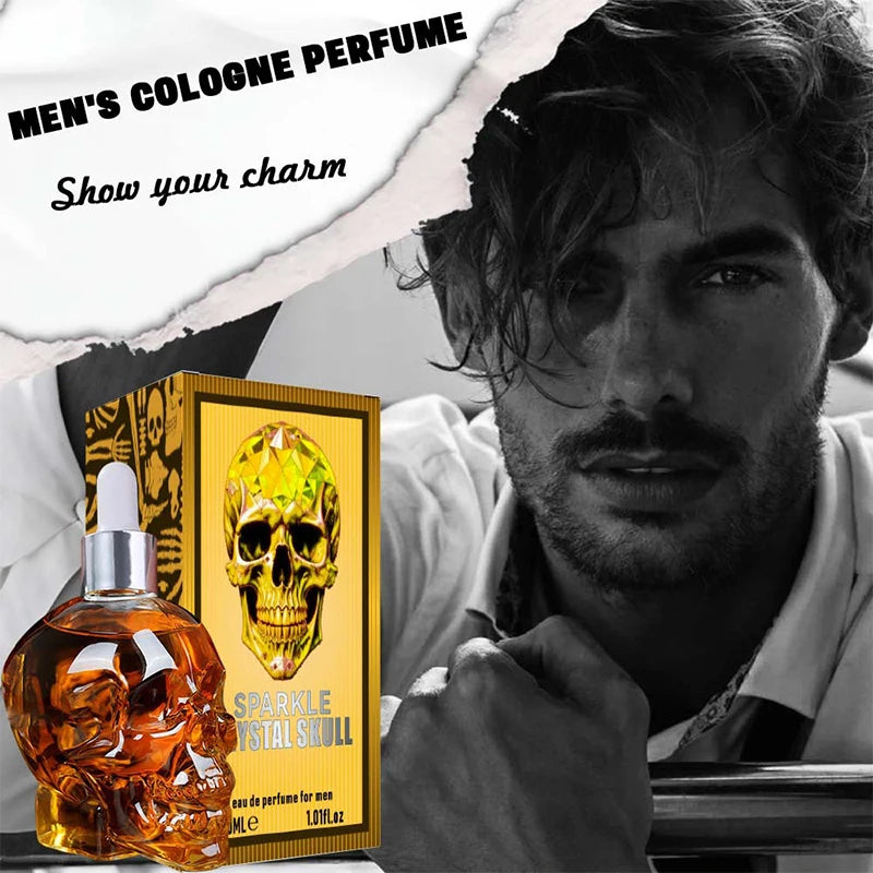 Men's Beard Care Perfume Oil 15ml Gentleman Fragrance Long-lasting Fragrance Brand Skull Perfume Portable Fresh Eau De Perfume