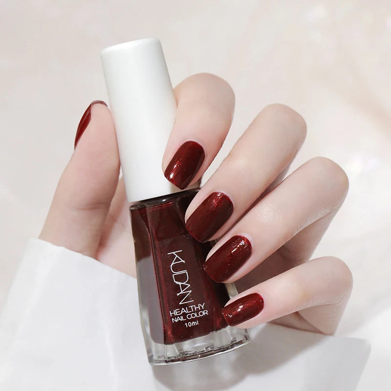 1PC 10ml Glass Bottle Colorful Nail Polish For Nails Nail Art Varnish Fashion DIY Design Manicure No Need Lamp Autumn Winter