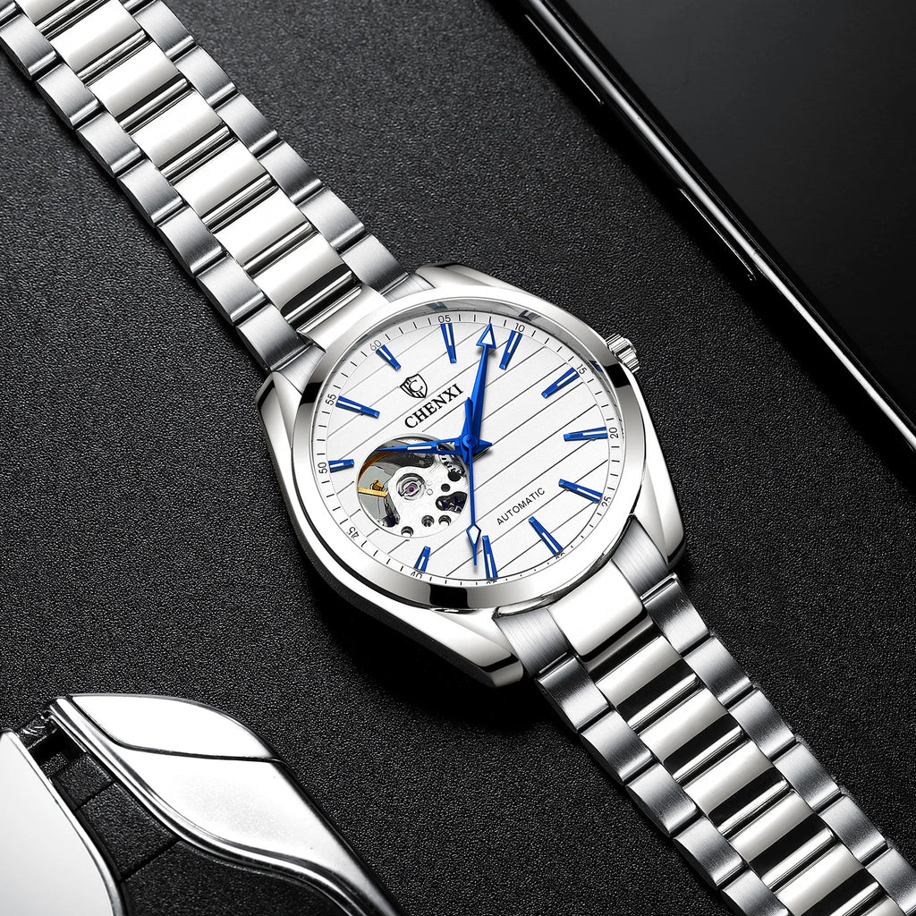 Luxury Fashion Mechanical Automatic Wristwatches For Men High Quality Stainless Steel Waterproof Luminous Mens Watch