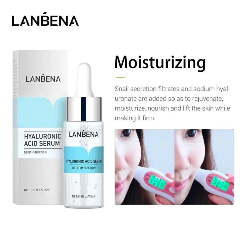 4 Kinds Moisturizing Facial Serum Deep Repair Face Skin Hyaluronic Acid Vitamin C Essence Fade Dark Spots Anti-Aging Skin Care