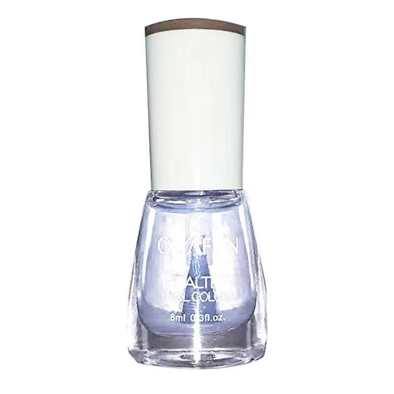 Nail Polish Without Baking Lamp White Fine Glitter Non-baking Non-peel Transparent Shiny Oil Base Coat Nude Nail Polish