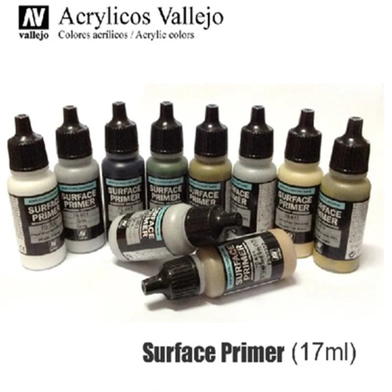 Primer Spain AV Vallejo Water-based Paint spray  Hand painted Model Primer Black White Ash Water Filled Soil 70600-73602