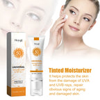 Sunscreen Cream Foundation Face Sun Block Isolation UV Protector Skin Refresh Moisturize Oil Control Waterproof Spf50+ Sunscreen
