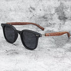 Sunglasses for Men Trendy Retro Wood Grain Polarized UV Protection Eyewear Cycling Outdoor Street Photography Shades