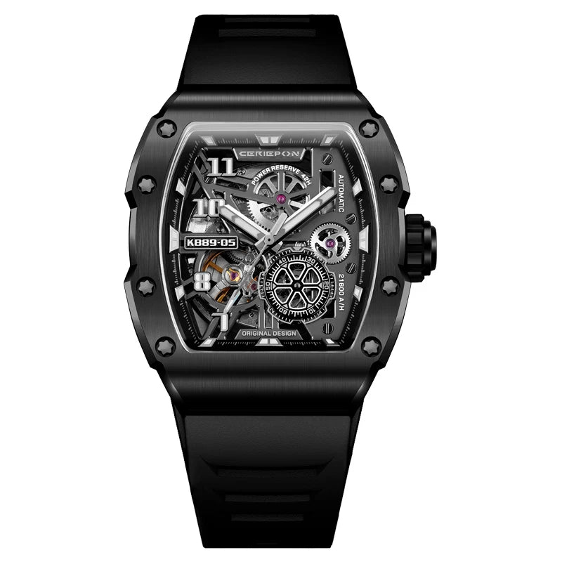 Top Brand Original Automatic Watch for Men High-end Luxury Hollow Out Chronograph Waterproof Mens Mechanical Watches Clock Reloj
