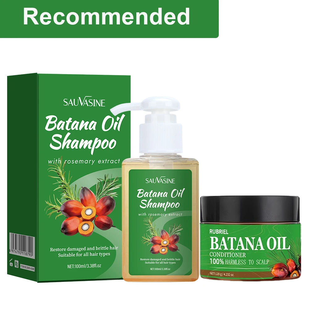 100ML Batana Oil Shampoo Soothing Scalp Intense Repair Batana Nourishing Shampoo with Rosemary Extract for All Hair Types