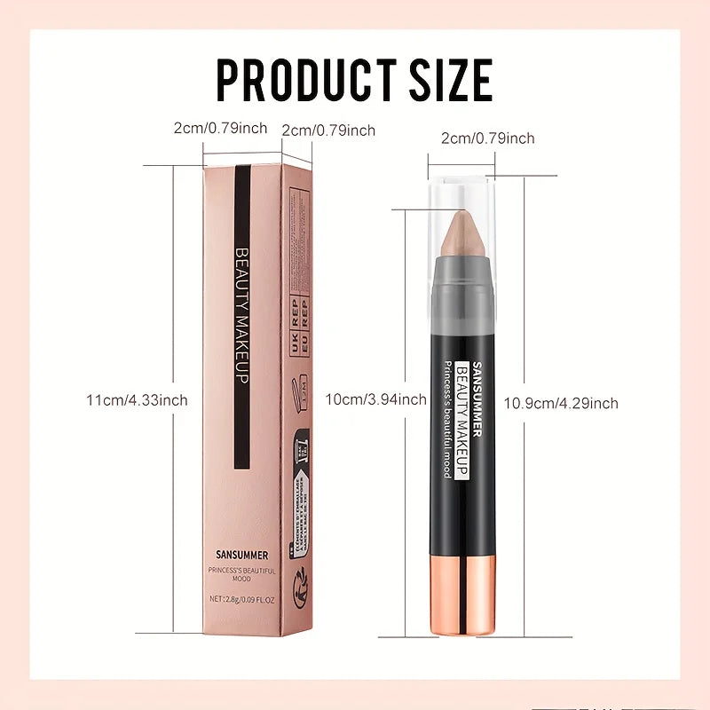 7 color waterproof eye shadow stick, pearlescent matte treatment, to create a natural and lasting eye makeup flash.