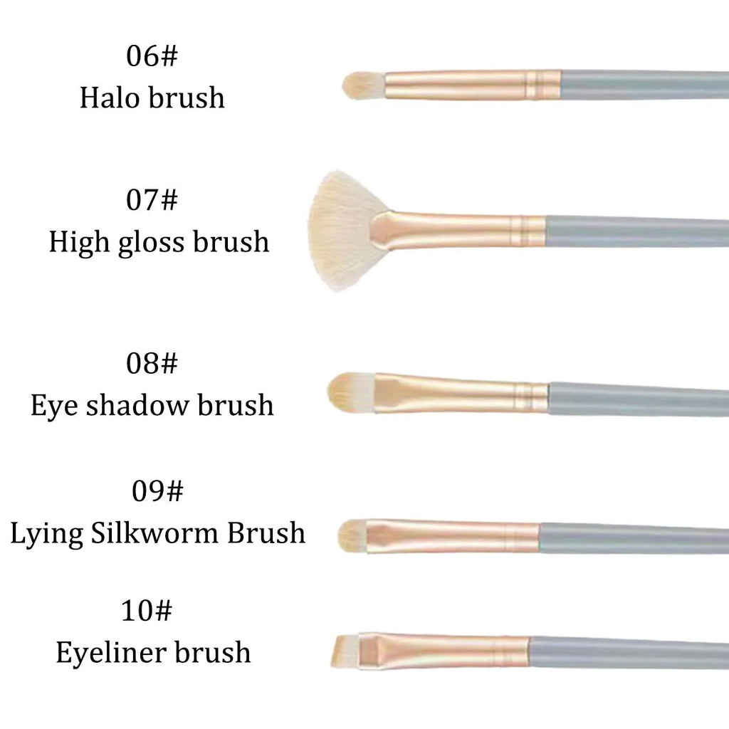 10 Pieces Of Makeup Brush Set, Full Set Of Soft Hair Makeup Powder Brush, Eye Shadow Brush, Beginner's Beauty Tools