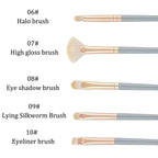 10 Pieces Of Makeup Brush Set, Full Set Of Soft Hair Makeup Powder Brush, Eye Shadow Brush, Beginner's Beauty Tools
