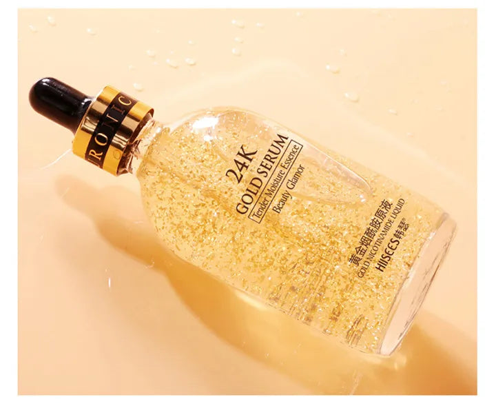 24K Gold Face Serum Hyaluronic Acid Repair Face Pores Serum Moisturizer Brightening Essence Cream Day Creams Skin Care